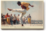 Paul Sinus Wandbild 120x80cm Capoeira Tanz Bewegung Kunstmotiv Dynamische Szene mit Musik und Rhythmus