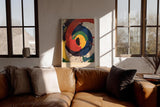 Paul Sinus Wandbild in 40x60cm Center Disrupted Abstrakte Kreisstruktur in intensiven Farben
