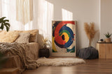 Paul Sinus Wandbild in 40x60cm Center Disrupted Abstrakte Kreisstruktur in intensiven Farben