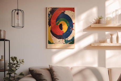 Paul Sinus Wandbild in 40x60cm Center Disrupted Abstrakte Kreisstruktur in intensiven Farben