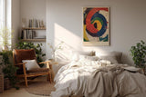 Paul Sinus Wandbild in 40x60cm Center Disrupted Abstrakte Kreisstruktur in intensiven Farben