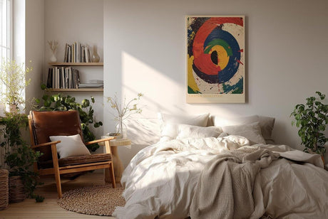Paul Sinus Wandbild in 40x60cm Center Disrupted Abstrakte Kreisstruktur in intensiven Farben