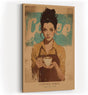 Paul Sinus Wandbild in 40x60cm Coffee First – stilvolles Barista-Porträt mit Kaffeetasse im Vintage-Art-Stil