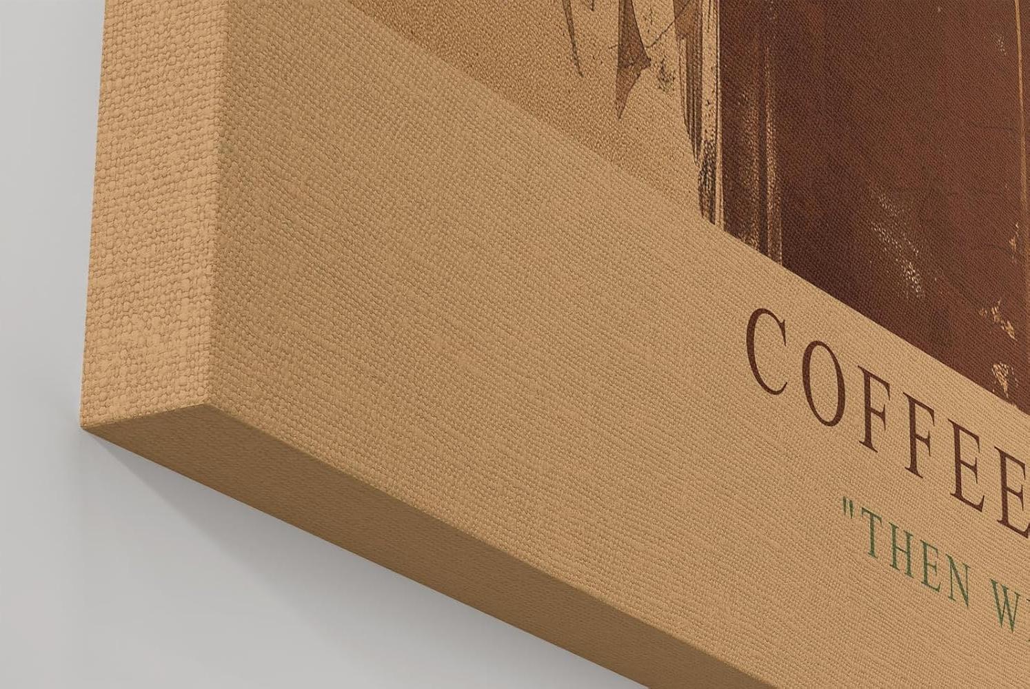 Paul Sinus Wandbild in 40x60cm Coffee First – stilvolles Barista-Porträt mit Kaffeetasse im Vintage-Art-Stil