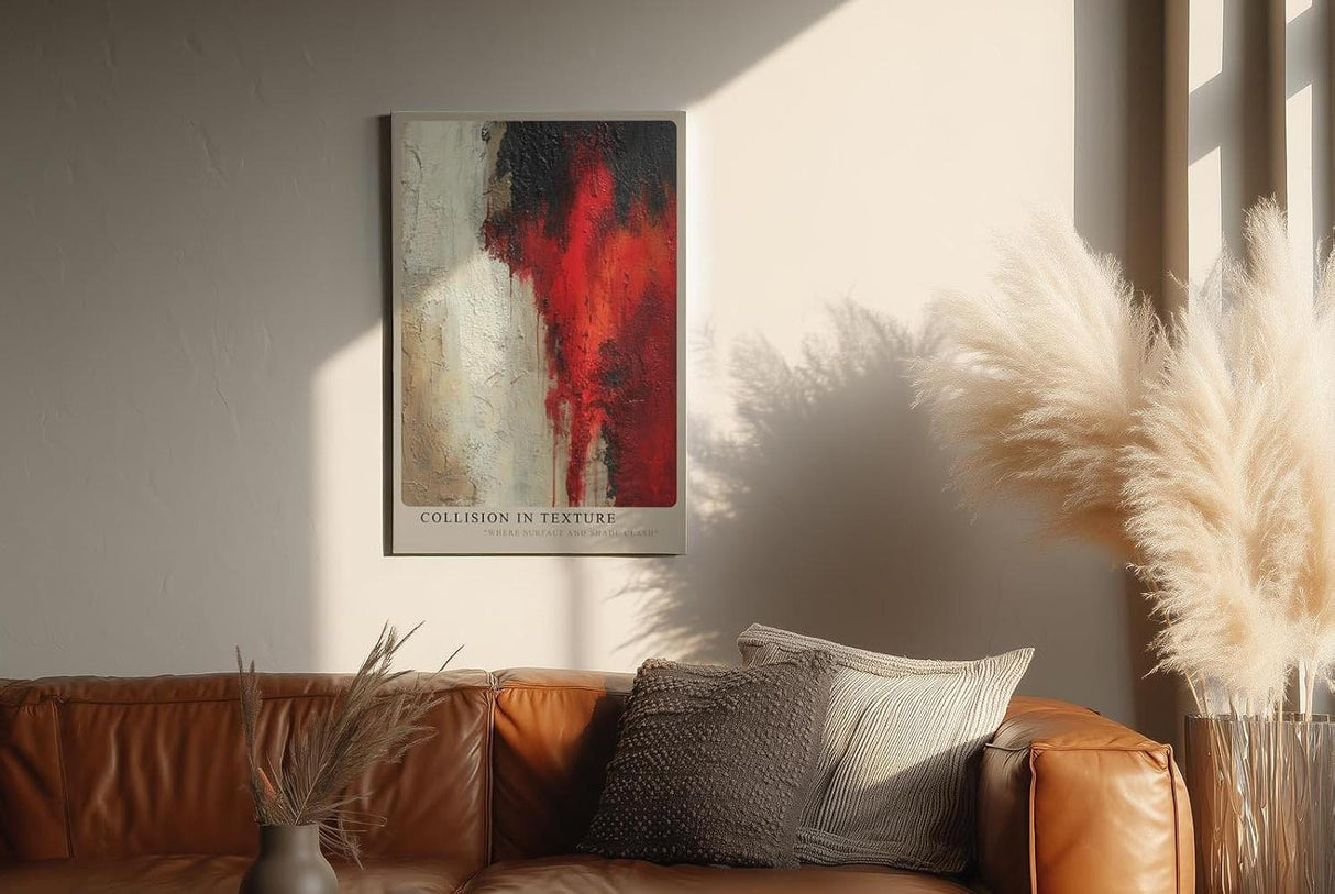 Paul Sinus Wandbild in 40x60cm Collision in Texture – Abstraktes Kunstwerk mit starkem Farbkontrast und strukturreicher Oberfläche