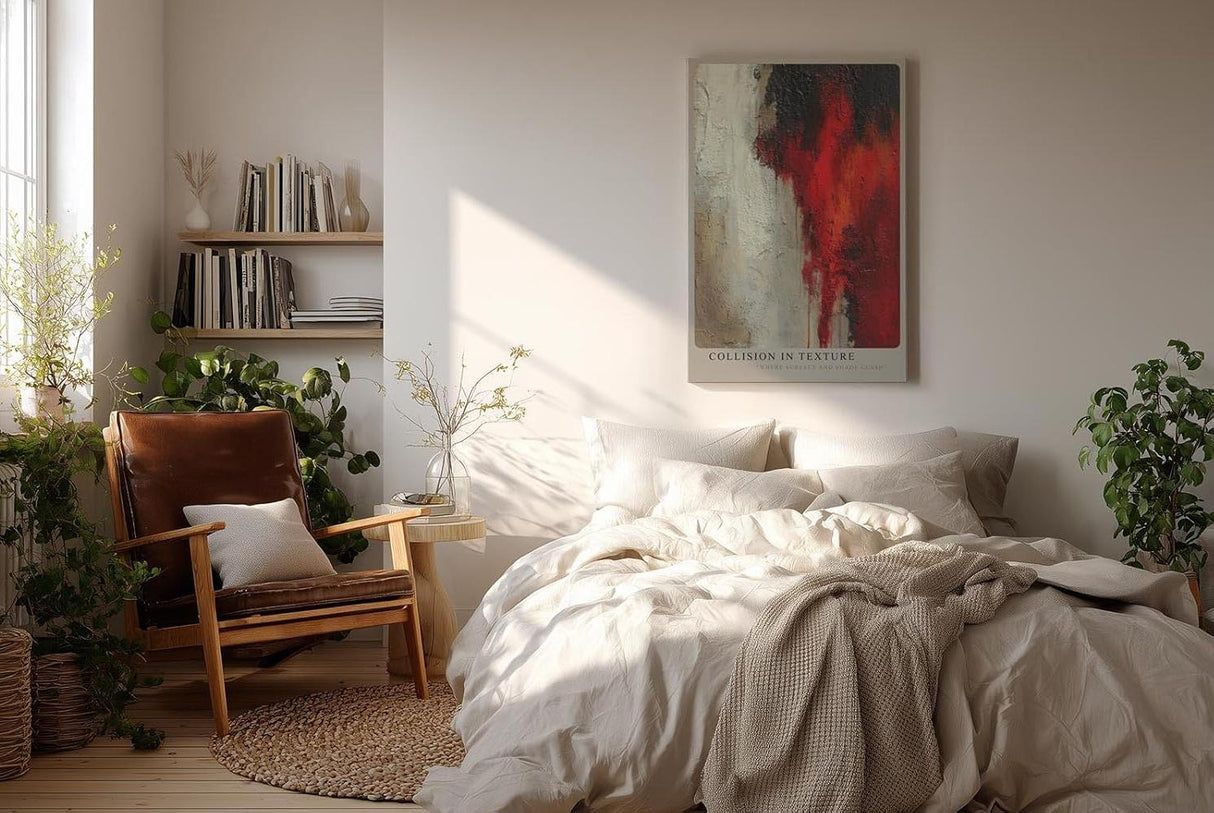 Paul Sinus Wandbild in 40x60cm Collision in Texture – Abstraktes Kunstwerk mit starkem Farbkontrast und strukturreicher Oberfläche