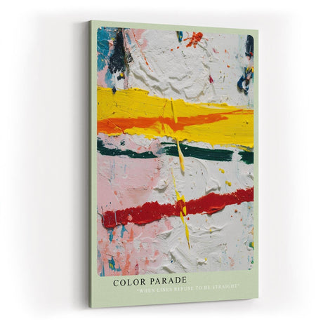 Paul Sinus Wandbild in 40x60cm Color Parade Abstrakte Komposition mit kräftigen Farbbalken und pastosen Strukturen