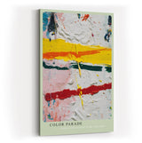 Paul Sinus Wandbild in 40x60cm Color Parade Abstrakte Komposition mit kräftigen Farbbalken und pastosen Strukturen