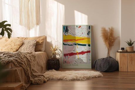Paul Sinus Wandbild in 40x60cm Color Parade Abstrakte Komposition mit kräftigen Farbbalken und pastosen Strukturen