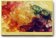 Paul Sinus Wandbild 120x80cm Color in Soft Waves Abstrakte Farbwolken Kunst in Rot Gelb Gruen Modernes Design Wandbild 120x80cm fuer Wohnzimmer und Büro