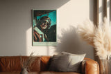 Paul Sinus Wandbild in 40x60cm Come Fly With Me Retro Pilot Woman in Aviator Jacket and Goggles in Sunlit Cockpit