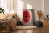 Paul Sinus Wandbild in 40x60cm Core Reaction Dynamische rote und weiße Strahlenstruktur