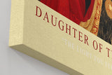 Paul Sinus Wandbild in 40x60cm Daughter of the Hidden Sun Stilisiertes Frauenporträt in Rot und Gold mit ornamentalen Details für luxuriöse Raumgestaltung