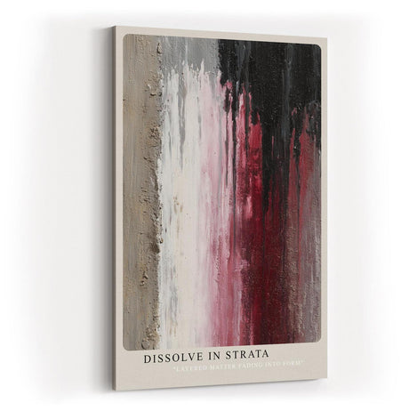 Paul Sinus Wandbild in 40x60cm Dissolve in Strata – Abstraktes Kunstwerk mit vertikalen Farbverläufen und grober Oberflächenstruktur