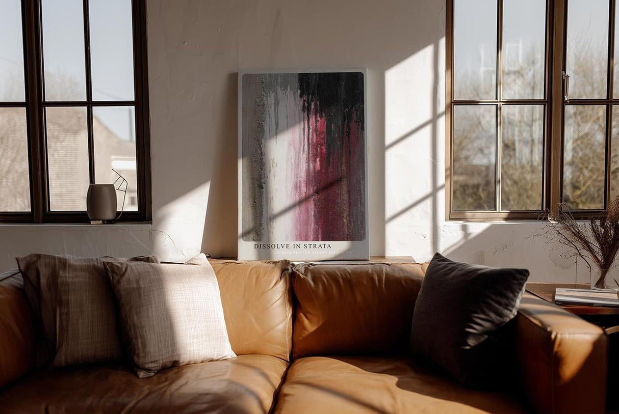 Paul Sinus Wandbild in 40x60cm Dissolve in Strata – Abstraktes Kunstwerk mit vertikalen Farbverläufen und grober Oberflächenstruktur