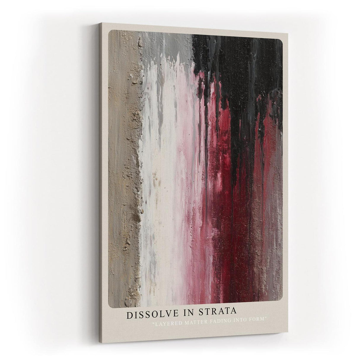 Paul Sinus Wandbild in 40x60cm Dissolve in Strata – Abstraktes Kunstwerk mit vertikalen Farbverläufen und grober Oberflächenstruktur