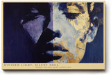 Paul Sinus Wandbild 120x80cm Divided Light Silent Soul modernes abstraktes Portrait in Blau und Gold Poster für Wohnzimmer Büro