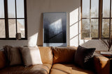 Paul Sinus Wandbild in 40x60cm Dusk Flow – Abstraktes Kunstwerk mit fließendem Farbverlauf von Schwarz zu Weiß
