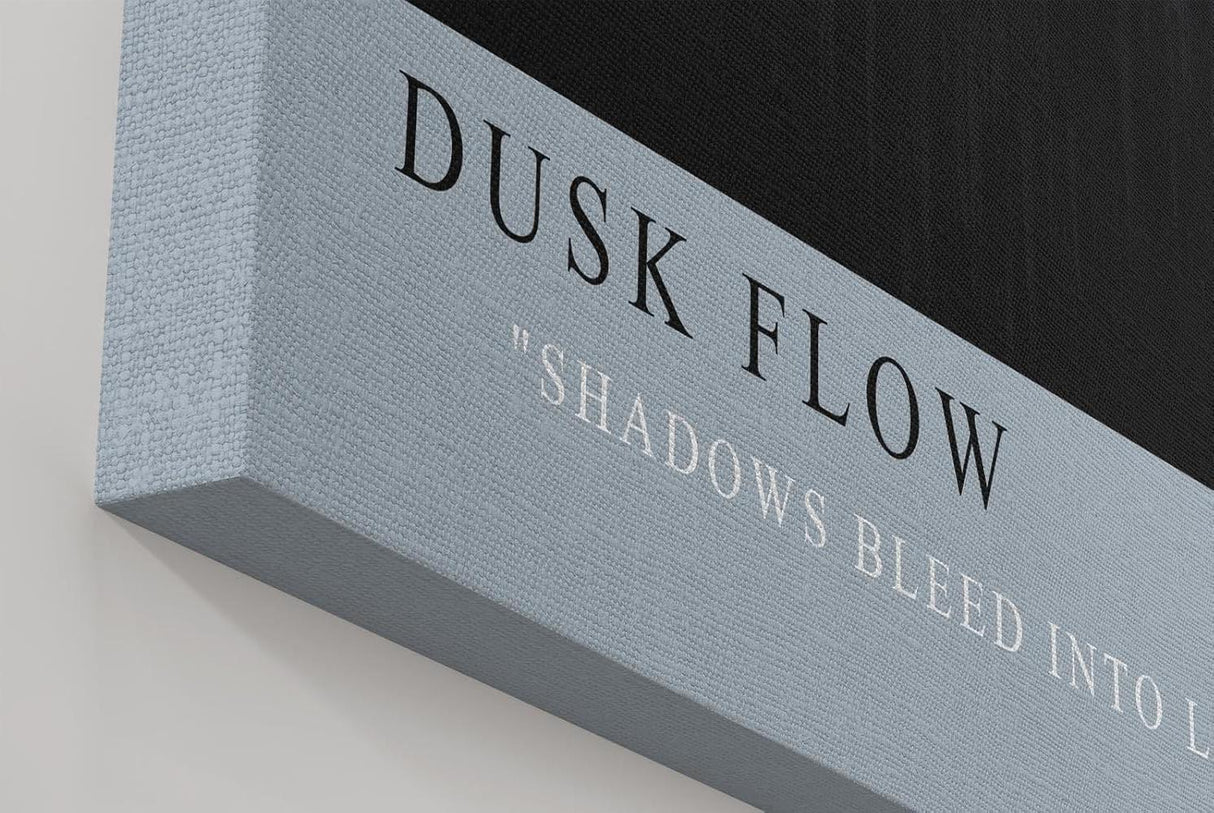 Paul Sinus Wandbild in 40x60cm Dusk Flow – Abstraktes Kunstwerk mit fließendem Farbverlauf von Schwarz zu Weiß