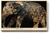 Paul Sinus Wandbild 120x80cm Elefant Ornamente schwarz gold moderne Tierkunst elegantes Kunstbild exotische Wanddekoration fuer Wohnzimmer Büro
