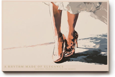 Paul Sinus Wandbild 120x80cm Elegante High Heels moderne Fashion Illustration mit stilvoller Bewegung