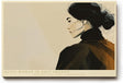 Paul Sinus Wandbild 120x80cm Elegantes Frauenportrait minimalistische moderne Illustration stilvolle Wanddekoration