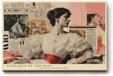 Paul Sinus Wandbild 120x80cm Eleganz vergangener Zeiten – Vintage Frauenporträt mit klassischer Collagekunst