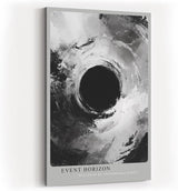 Paul Sinus Wandbild in 40x60cm Event Horizon – Monochrome Abstraktion mit tiefem Zentrum und kraftvollen Strukturen