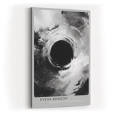 Paul Sinus Wandbild in 40x60cm Event Horizon – Monochrome Abstraktion mit tiefem Zentrum und kraftvollen Strukturen