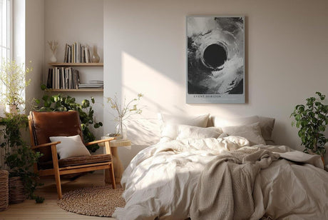 Paul Sinus Wandbild in 40x60cm Event Horizon – Monochrome Abstraktion mit tiefem Zentrum und kraftvollen Strukturen