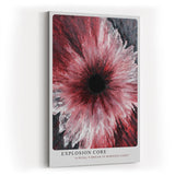 Paul Sinus Wandbild in 40x60cm Explosion Core – Ausdrucksstarkes abstraktes Kunstwerk mit dynamischer Farbexplosion in Rotund Weißtönen