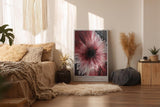 Paul Sinus Wandbild in 40x60cm Explosion Core – Ausdrucksstarkes abstraktes Kunstwerk mit dynamischer Farbexplosion in Rotund Weißtönen