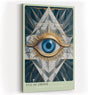 Paul Sinus Wandbild in 40x60cm Eye of Order Geometrische Komposition mit zentralem blauen Auge