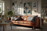 Paul Sinus Wandbild in 40x60cm Eye of Order Geometrische Komposition mit zentralem blauen Auge