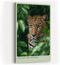 Paul Sinus Wandbild in 40x60cm Eye of the Jungle – Nahaufnahme eines Leoparden im dichten Blätterdach