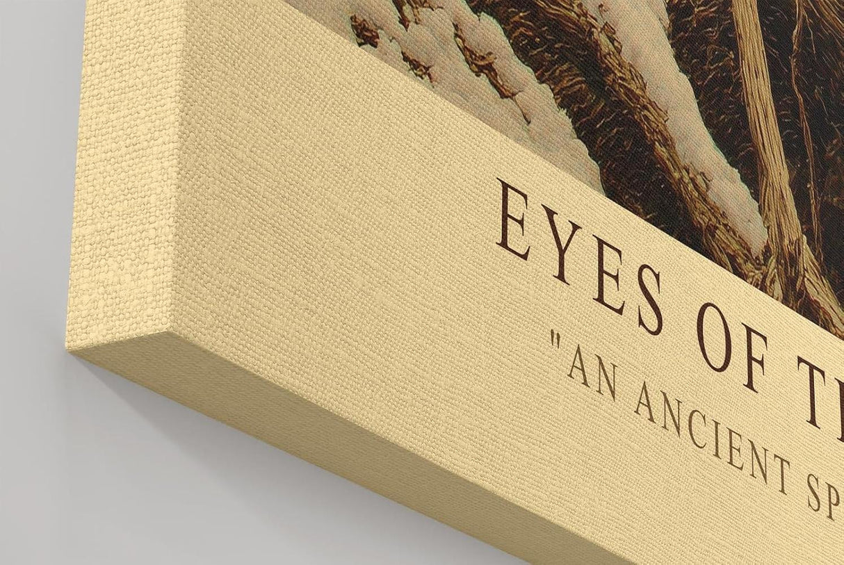 Paul Sinus Wandbild in 40x60cm Eyes of the North – majestätische Schneeeule in winterlicher Landschaft mit detailreicher Gefiederstruktur
