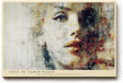 Paul Sinus Wandbild 120x80cm Face in Faded Pages Künstlerisches Frauenportrait Collage Kunst Modernes Wandbild 120x80cm fuer Wohnzimmer Schlafzimmer und Büro