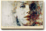 Paul Sinus Wandbild 120x80cm Face in Faded Pages Künstlerisches Frauenportrait Collage Kunst Modernes Wandbild 120x80cm fuer Wohnzimmer Schlafzimmer und Büro