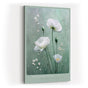 Paul Sinus Wandbild in 40x60cm Fields of Calm – weiße Mohnblumen auf zartgrünem Hintergrund, sanfte florale Kunst mit eleganter Textur