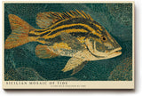 Paul Sinus Wandbild 120x80cm Fisch Mosaik Mediterrane Kunstmotiv Dekorative Meeres Illustration im Mosaik Stil