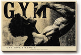 Paul Sinus Wandbild 120x80cm Fitness Motivation Bodybuilder Kraftsport Athlet schwarz weiss Sport Kunstbild modernes Gym bild Wanddekoration fuer Fitnessraum Wohnzimmer Büro