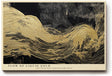 Paul Sinus Wandbild 120x80cm Fließendes Gold in Bewegung – Abstrakte Kunst mit eleganten Linien auf dunklem Hintergrund