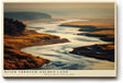 Paul Sinus Wandbild 120x80cm Fluss Landschaft goldenes Licht Natur Fotokunst modern Kunstdruck grosses Kunstbild ruhige Wanddekoration fuer Wohnzimmer Büro Flur