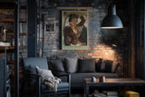 Paul Sinus Wandbild in 40x60cm Fly With Me, Darling – Pin-up-Pilotin im Cockpit mit Lederjacke und Fliegerbrille