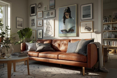 Paul Sinus Wandbild in 40x60cm Focused Mind – Ausdrucksstarkes Porträt einer jungen Frau mit Brille, vertieft ins Lesen, moderne Bilder in kühlen Farbtönen, konzentriert und stilvoll