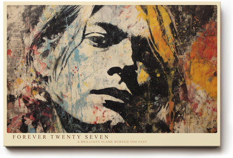 Paul Sinus Wandbild 120x80cm Forever Twenty Seven modernes Pop Art Portrait expressive Kunst Poster für Wohnzimmer Büro Studio