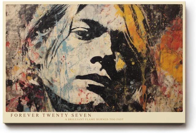 Paul Sinus Wandbild 120x80cm Forever Twenty Seven modernes Pop Art Portrait expressive Kunst Poster für Wohnzimmer Büro Studio