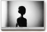 Paul Sinus Wandbild 120x80cm Frauen Silhouette Schwarz Weiss Fotokunst elegantes Portrait Poster minimalistische Wanddekoration fuer Wohnzimmer Schlafzimmer Büro