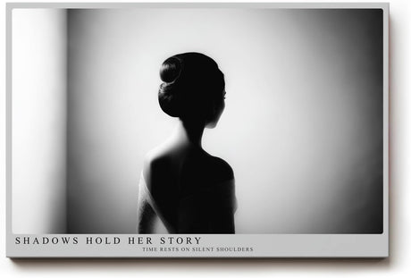 Paul Sinus Wandbild 120x80cm Frauen Silhouette Schwarz Weiss Fotokunst elegantes Portrait Poster minimalistische Wanddekoration fuer Wohnzimmer Schlafzimmer Büro