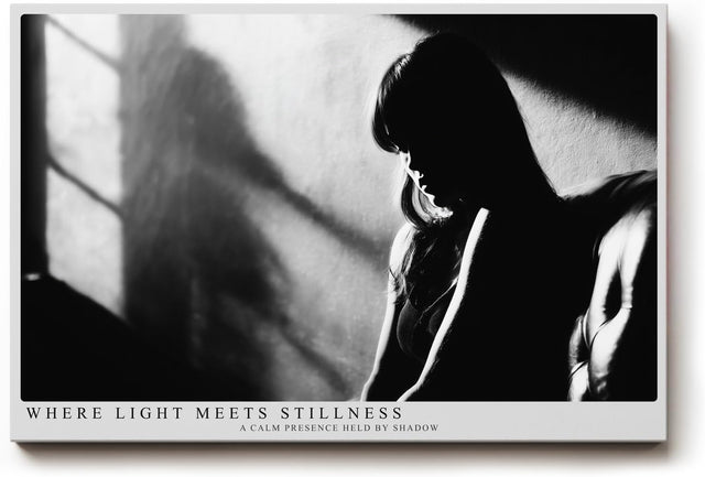 Paul Sinus Wandbild 120x80cm Frauen Silhouette im Licht Schwarz Weiss Fotokunst elegantes Portrait bild moderne